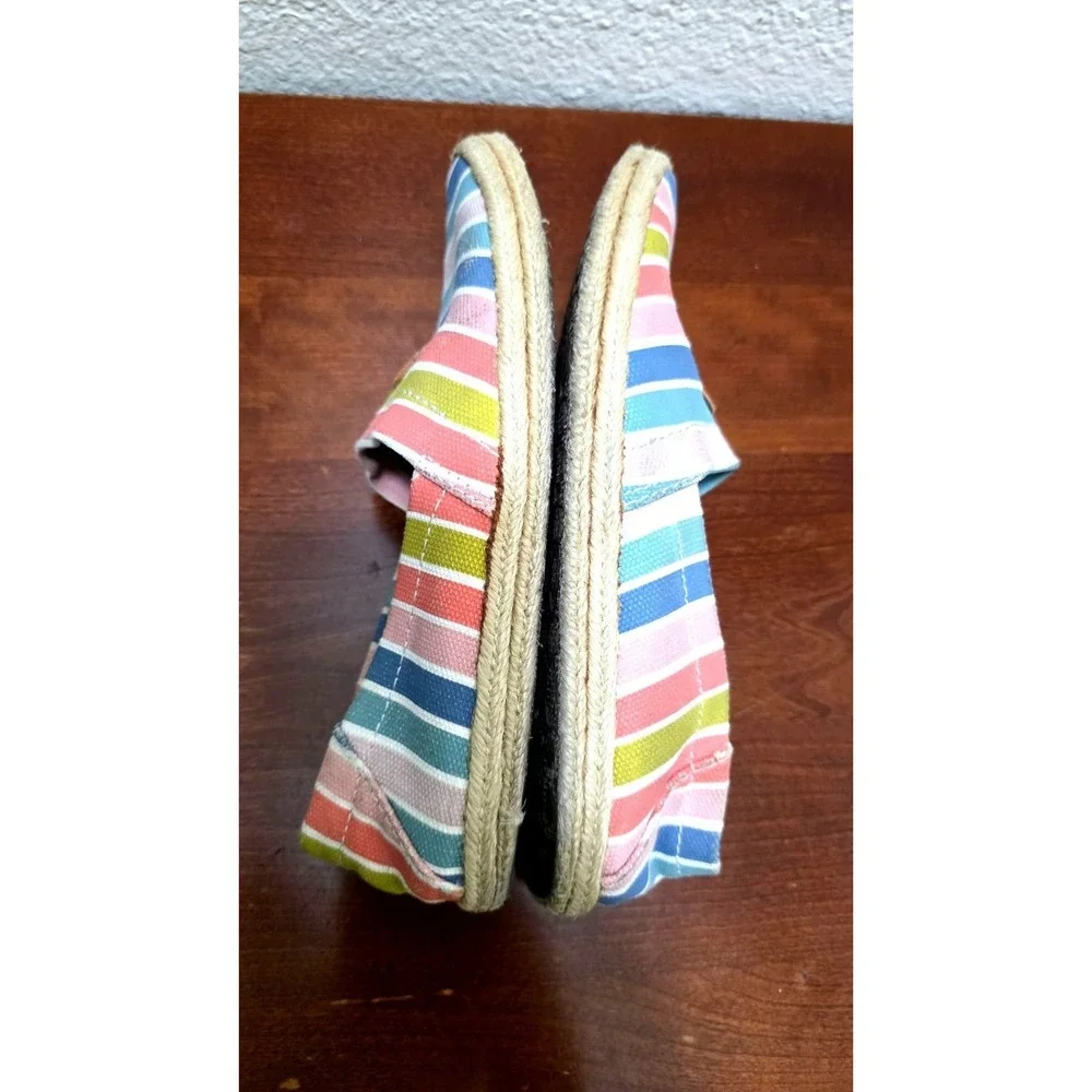 Coach‎ Women's Striped Canvas Espadrilles Slip-On Shoes Multicolor Size 6B